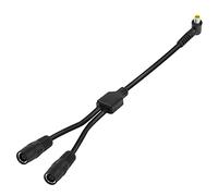 Câble Diviseur Y GINTOOYUN DC7909 de 14AWG, DC7,9mmx0,9mm Mâle à Angle Droit 90 Degrés vers Double Femelle DC7,9mmx0,9mm pour Panneau Solaire, VR, Station de Charge Portable, etc. (2FT)