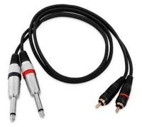 Câble DJ audio stereo RCA/jack 6,3mm 1mètre