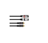 Câble DJ PA RCA mâle/XLR mâle 1,5m stereo