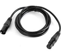 Câble DMX, 10 pièces, longueur 2 mètres, connecteur 3 broches, noir