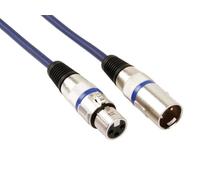 HQ-Power Câble DMX, 1 x XLR mâle, 1 x XLR femelle, 5 m, parfait pour la transmission du signal