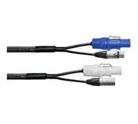 Câble DMX Hybride XLR 3 points + PowerCON 1.5m - Cordial ELC CPH1.5-DMX1-PWR1