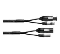 Câble DMX Hybride XLR 3 pts + Powercon True1 1.5m - Cordial ELC CPH1.5-DMX1-PWR1-T1