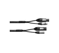 Câble DMX Hybride XLR 3 pts Powercon True1 1.5m - ELC CPH1.5-DMX1-PWR1-T1