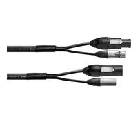 Câble DMX Hybride XLR 5 points + PowerCon 2,5 mm True 3m - Cordial ELC CPH3-DMX15PWR125-T1