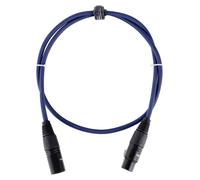 Pronomic Stage DMX3-1 Câble DMX 1m bleu avec contacts dorés, Longueur: 1m