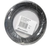 Câble domestique - H03VVH2F - 2x0.75mm² - L : 5 m - couronne - noir