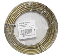 Câble domestique - H03VVH2F - 2x0.75mm² - L : 5 m - couronne - or