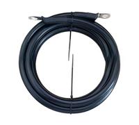 Câble d'onduleur de batterie 10 16 25 35 mm², connecteur de fil de cuivre toronné avec câble de raccordement à la terre à souder 1.2/1.5/1.8/2.5/3/5M(Black,M10-M10_8AWG 10MM2_1.8M)