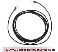 Cable D'Onduleur De Batterie 12 Awg 300Cm 3/8" 5/16" Cable De Batterie En Cuivre étamé Noir Ot Type 1 Pc