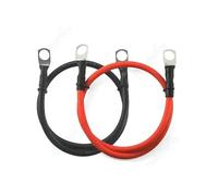 Câble d'onduleur de Batterie 16 mm2, Fils en cuivre étamé, connecteur 6AWG 20cm 30cm 50cm, Fil de Connexion for énergie Solaire(Black and Red,50cm,M6-M6)