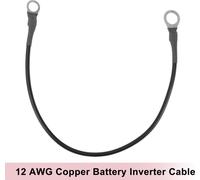 Cable D'Onduleur De Batterie 30Cm 12 Awg 3/8" 5/16" Cable De Batterie En Cuivre étamé Noir Ot Type 1 Pc