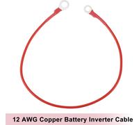 Cable D'Onduleur De Batterie 45Cm 12 Awg 3/8" 5/16" Cable De Batterie En Cuivre étamé Rouge Ot Type 1 Pc