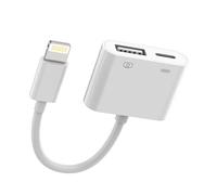 Câble Dongle de Charge(2 en 1) Adaptateur OTG pour iPhone Lightning Mâle vers USB Femelle Diviseur Lecteur de Carte Caméra Clé USB Souris Clavier Mémoire pour Apple 11 12 13 14 Pro Max pour iPad