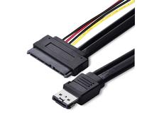 câble double alimentation eSATA 12V 5V Combo 22Pin SATA USB pour disque dur 0.5M