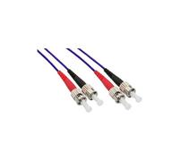 InLine Câble de fibre optique St/St 7,5 m 2x St OM4 Violet