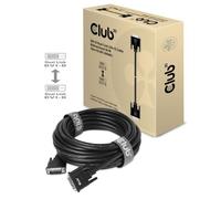 Club3D Câble DVI‑D Dual Link (24+1) bidirectionnel M/M 3 m Noir