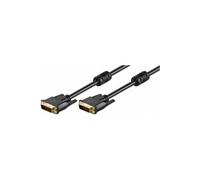 goobay 93110 Câble DVI-D Full HD Dual Link, Connecteur DVI-D Dual-Link, Doré, 2m Longueur