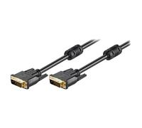 Cable DVI-D male des deux cotes 3m noir