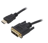 Cable DVI-D male HDMI male 0.5m noir
