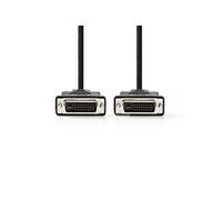 NEDIS - Câble DVI - DVI-D 24+1 broches mâle - 1080p - Nickelé - 10 m - PVC - Noir