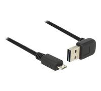 Câble EASY USB 2.0 A mâle haut/bas coudé micro B mâle noir - longueur : 5,0 m