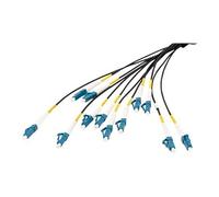 DIGITUS DK-2A33CU100BK-BBB - Câble À Fibre Optique OS2 - 100 m - LC (UPC) à LC (UPC) - 12 Fibres Câble De Breakout - 1/10 Gbit/s - SM Monomode - Fibre : G.657.A1 9/125 - Noir (Black)