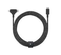 Câble Eco Belt USB-C vers USB-C/Lightning - 1.8m Cosmo NATIVE UNION Noir