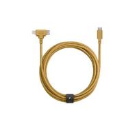 Câble Eco Belt USB-C vers USB-C/Lightning - 1.8m Kraft Jaune