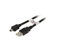 Câble EFB Elektronik USB 2.0 A vers Mini-USB B, 3m, Noir, Connecteurs Mâle/Mâle, AWG 28/20, Spécification USB 2.0, Référence K5251SW.3