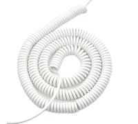 Câble élastique rétractable à 3 conducteurs 22 AWG 0,3 mm², ressort blanc extensible, câble télescopique flexible for une utilisation polyvalente, bobine télescopique(Stretch 1 meter)