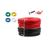 Câble électrique 100m/roll 6Colors Silicone wire Car cable Power extension wires Flexible 8 9 10 11 12 13 AWG(Yellow; 2m; 8 AWG)