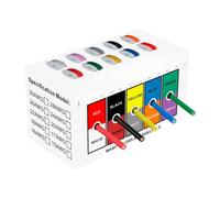 Câble électrique 16-30 AWG Stranded Wire Flexible Silicone Hookup Cable Kit 5 Colors 4/5/10/20m Each For DIY/Car(Line; 22 AWG 5x10M)