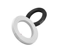 Câble électrique 16AWG 1,3mm² 2×10M, câble flexible Blanc noir, câble en cuivre étamé sans oxygène résistant à haute température 600V pour batterie de voiture, lampe LED, panneau solaire (16/2-10M).