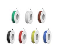 Câble électrique 5m 10m 20m Super Soft Silicone Cable 14 16 18 20 22 AWG Copper Wire White Red Black Green Blue Yellow Colorful Line(White; 20m; 16 AWG)