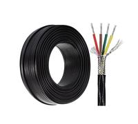 Câble Électrique Blindé En Cuivre Étamé PTFE 1,0 Mm², 200 °C, Rouleau Complet De 100 M, 4C, For Automatisation Industrielle Et Systèmes Audio(0.5mm²)