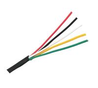 Câble électrique conducteur en cuivre, 5 mètres, 24 AWG 22 20 RVV 2/3/4/5/6/7/8 noyaux, fil à gaine souple noir(22AWG 5C 5Meter)