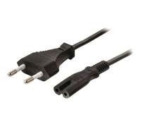 CABLE ELECTRIQUE CORDON ALIMENTATION SECTEUR BIPOLAIRE 1.80 m PC TV Noir