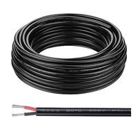 Câble électrique de calibre 16 - 15,2 m à 2 conducteurs basse tension en PVC toronné de calibre 16/2, câble en cuivre étamé à 2 noyaux pour panneau solaire automobile, lampe LED homologuée UL 16 AWG
