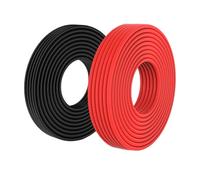 Câble Électrique en Cuivre Étamé, Fil De Silicone, Couleur Rouge Et Noir, 10-40 M / 2,5 Mm, 14 AWG / 4 Mm², 12 AWG, for Le Raccordement De Panneaux Photovoltaïques(Red,10m,12 AWG)