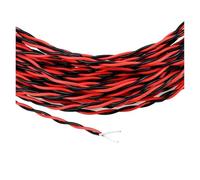 Câble électrique en cuivre étamé haute température, 1 à 20 m, paire torsadée PTFE AFS200, calibre 26/25/24/22/20/18/17/15/13 AWG, isolation FEP lingli(Red Black,5M (NO SCROLL)_20AWG (0.5MM2))