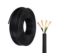 Câble électrique en PVC, Câble de commande flexible noir, 0,14 mm, 0,25 mm, 0,34 mm(30ft,4x0.34mm²)