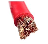 Câble électrique en PVC noir/rouge, fil de cuivre souple for câblage cavalier batterie voiture 4AWG 6AWG 8AWG 10AWG(RV-Red,1m 6 AWG)