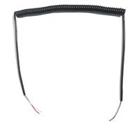 Câble électrique en Spirale à 2 noyaux de 0,3 mm2, carré .3mm, 22awg, Extensible, 1 mètre, mètres, Cordon d'alimentation Noir, Fil Extensible(Stretch 1 Meter)