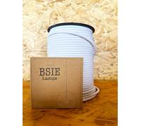 Câble électrique en tissu premium, pour bricolage et restauration - Textile, élégant et chic pour lampes et bureau à domicile (Blanc, 3 metre)