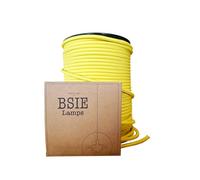 Câble électrique en tissu premium, pour bricolage et restauration - Textile, élégant et chic pour lampes et bureau à domicile (Jaune, 2 metre)