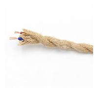Câble électrique et connecteur en corde de chanvre torsadée 0,75 mm, plusieurs tailles(2 Cores,10m)