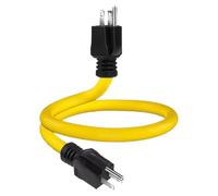 Câble Électrique Extérieur Robuste - Cordon Mâle À Mâle 5-15P À Haute Conductivité, Rallonge De Courant Sécurisée, Fil Gainé Étanche Flexible | pour Maison Garage Atelier sous-Sol Cuisine