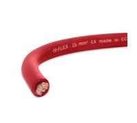 CABLE ELECTRIQUE EXTRA SOUPLE BATTERIE SOUDAGE ROUGE 25 mm² - 10 METRES