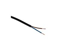 Zenitech Câble d'alimentation électrique H03VVH2-F 2x0,75 mm² 10 m Noir